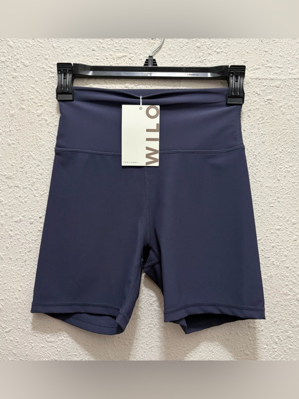 Wilo The Label Navy Ribbed Biker Shorts NWT Small